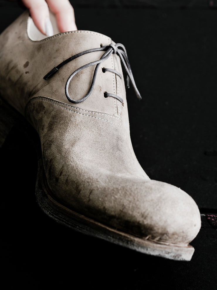 EMATYTE<br> MENS Horse Leather Culatta Onepiece Lace-up Shoes / MARBLE