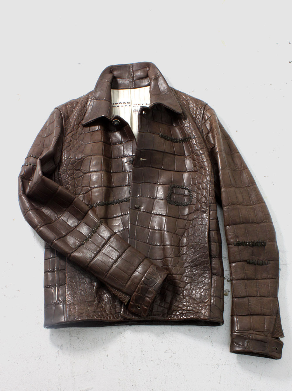 ISAAC SELLAM EXPERIENCE<br> crocodile leather blouse<br> SIZE/M