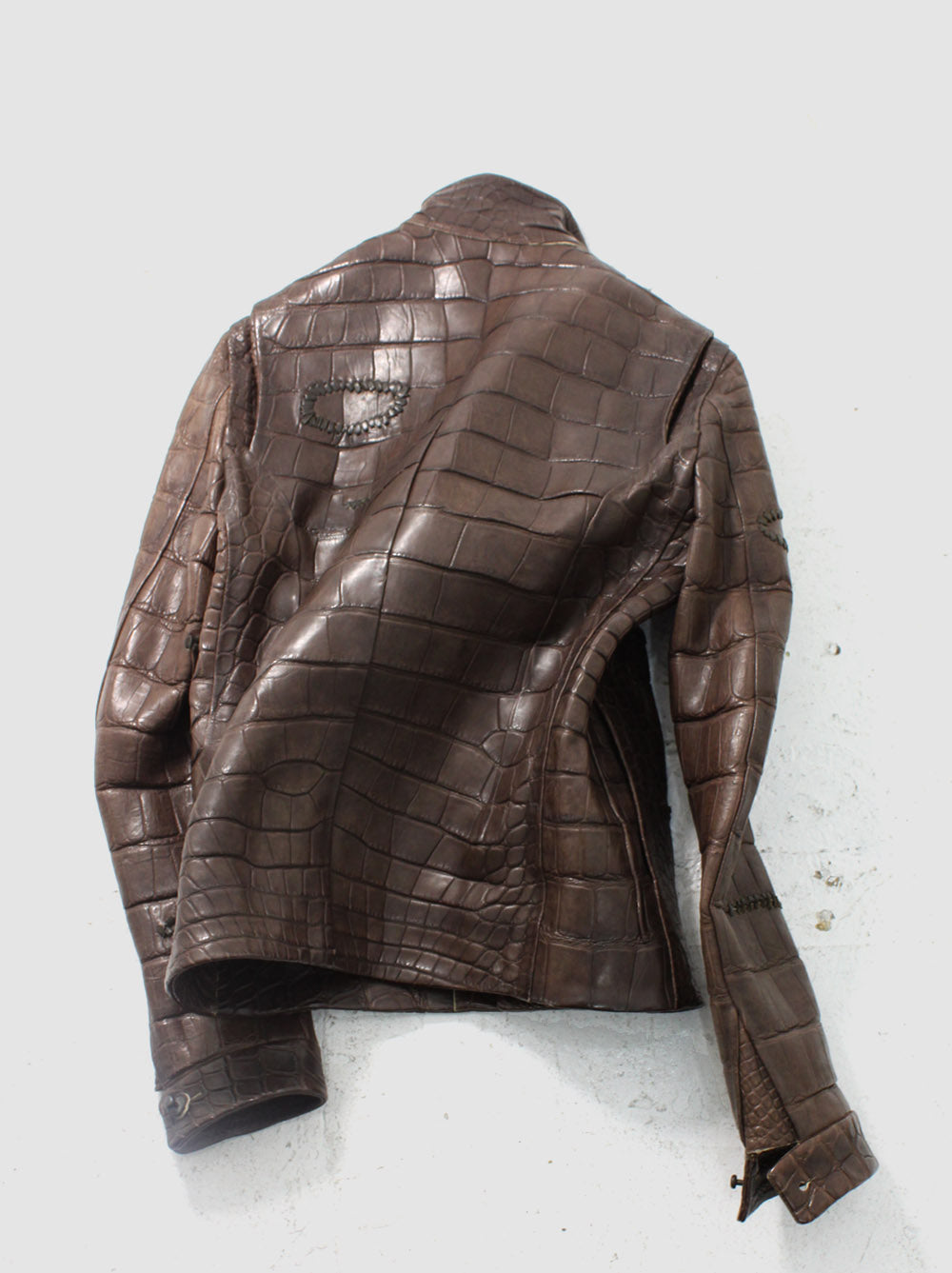 ISAAC SELLAM EXPERIENCE<br> crocodile leather blouse<br> SIZE/M