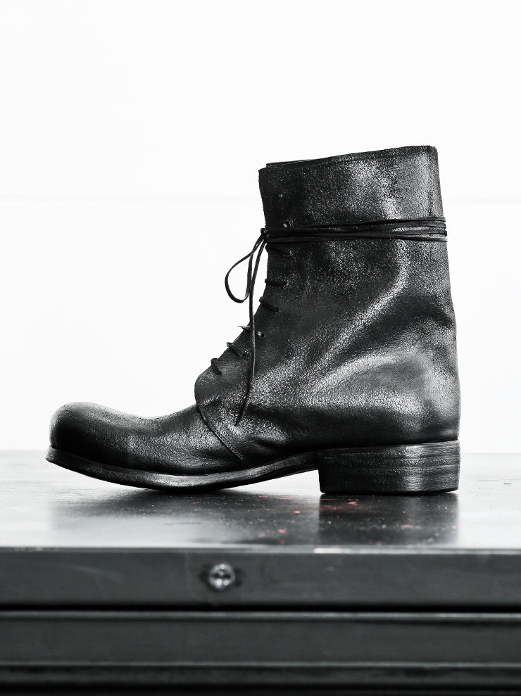 DIMISSIANOS&MILLER<br />メンズレジンホースレザー 2ピースブーツ BLACK