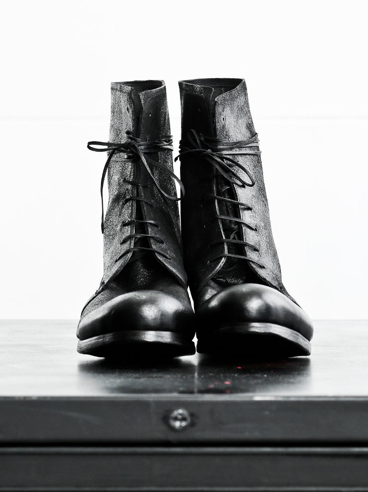 DIMISSIANOS&MILLER<br />メンズレジンホースレザー 2ピースブーツ BLACK