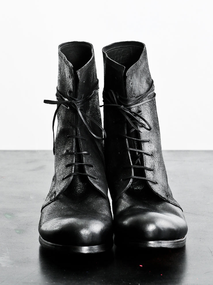 DIMISSIANOS&MILLER<br />メンズレジンホースレザー 2ピースブーツ BLACK
