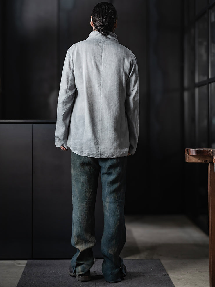 K’ANG <br>Men’s purgatory shadow-dyed trousers with 925 silver hook closer / SHADOW
