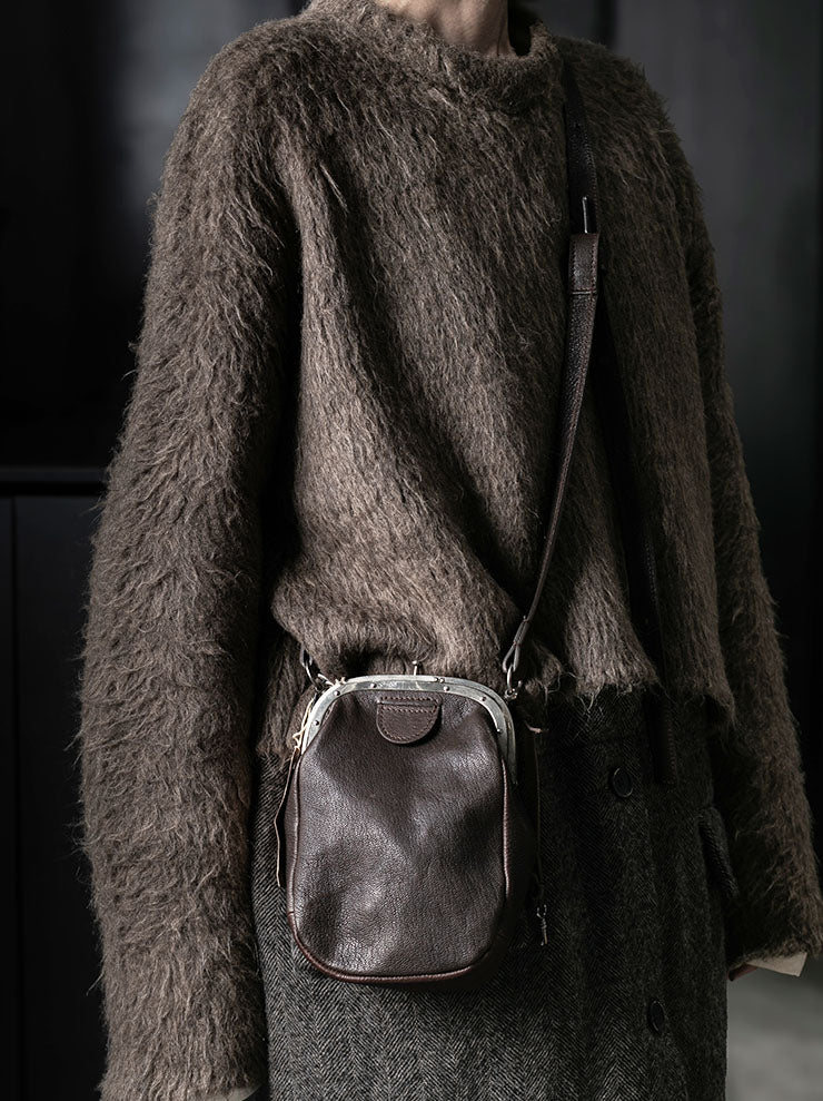 MDK – MIRANDA KALOUDIS<br>FRENCH LOCK BAG S / COWHIDE LEATHER / MAROON