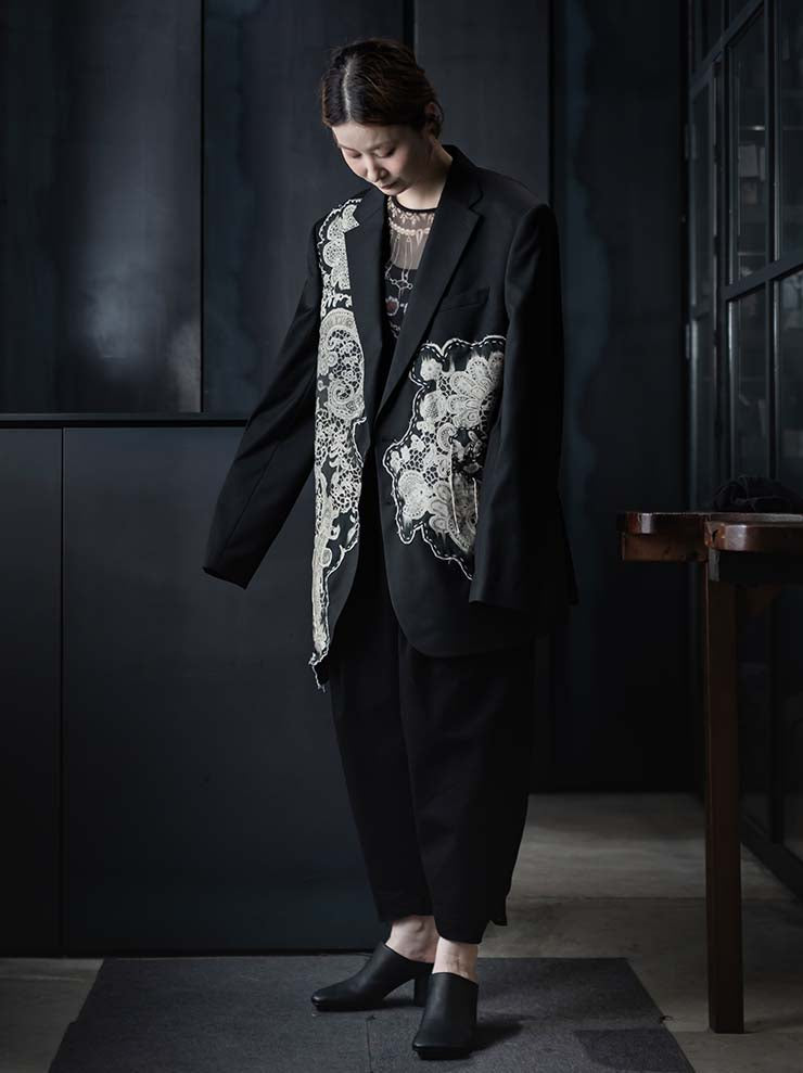 IA LONDON<br>WOMENS OVERSIZED HAND-STITCHED BLAZER / HONITON I PRINT