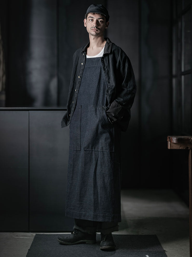 ATELIER SUPPAN<br>APRON  in  denim / W26-17