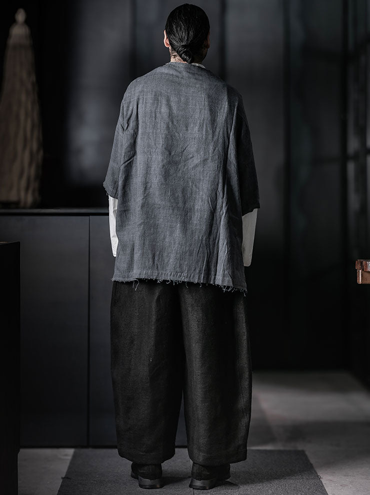 GATHERING<br>UNISEX FISHERMAN PANT / INDIGO BLACK