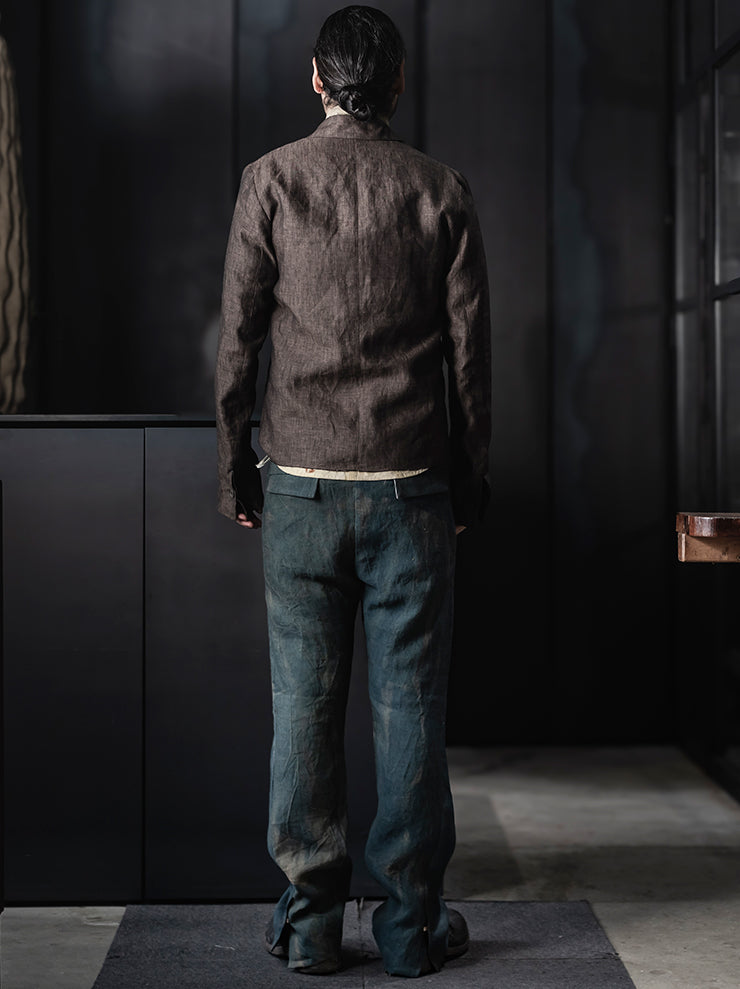 K’ANG <br>Unisex reversible shirt jacket / DARK BROWN + DARK GREY