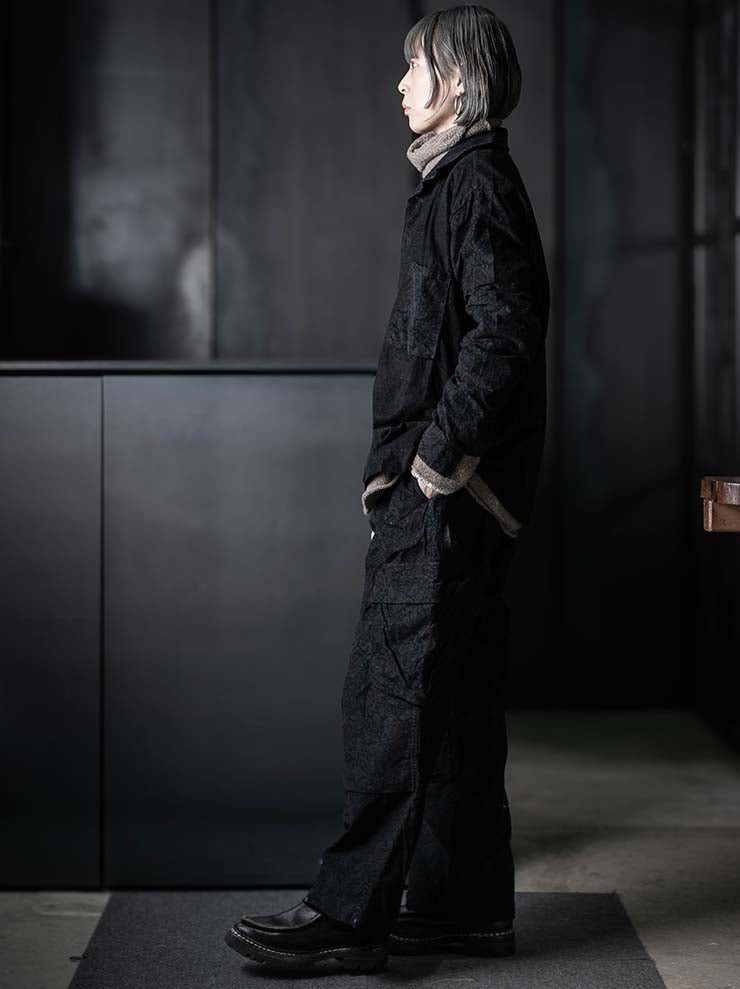 MONAD<br> Simmons Cargo Drawcord Pant / Black Overdye