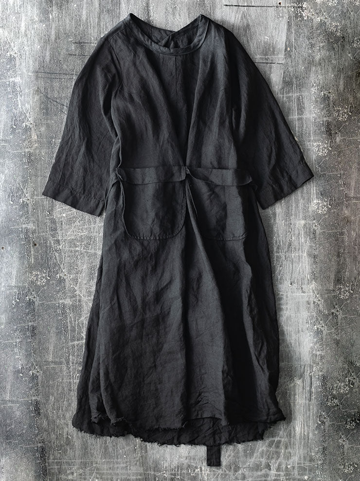 ATELIER SUPPAN<br>WOMENS LARGE HEMP DRESS / W26-35