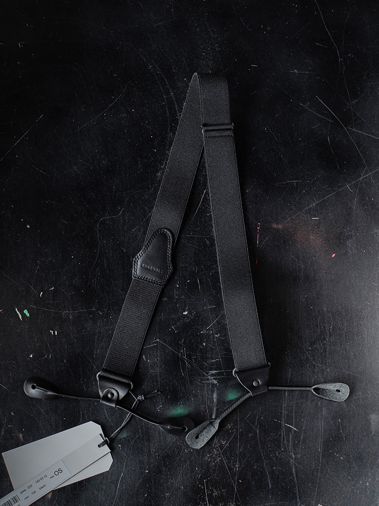 RUNDHOLZ DIP<br> One shoulder suspenders / BLACK
