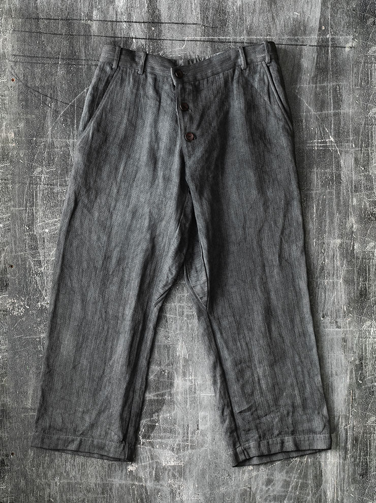 ATELIER SUPPAN<br>MENS HEMP TROUSERS  BLUE DYE / W26-14