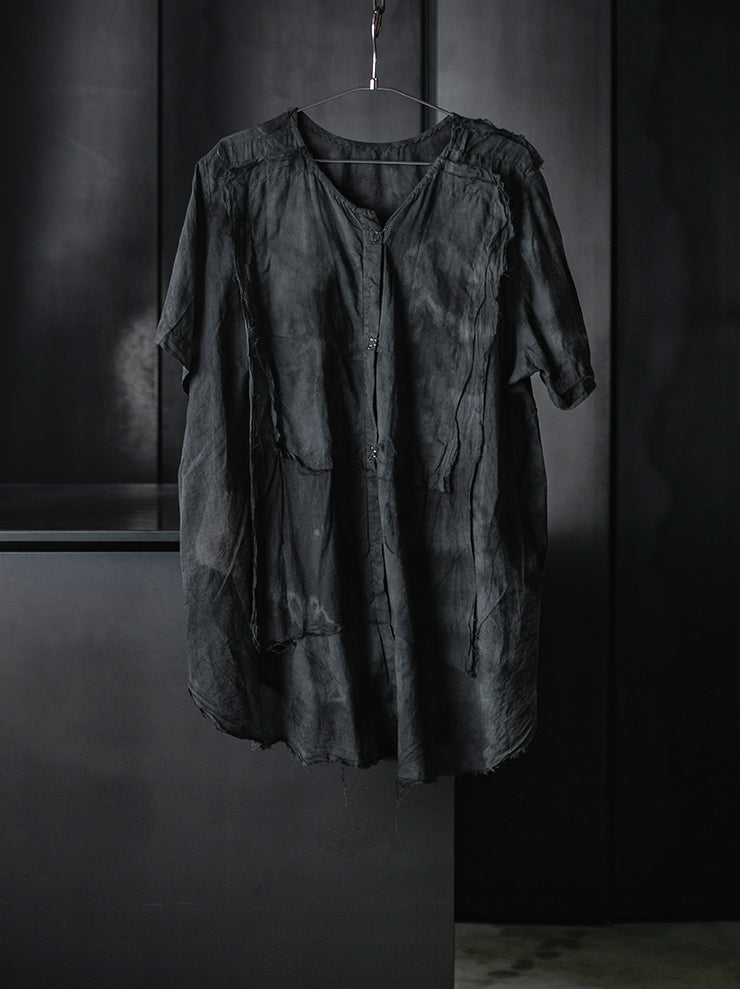 ATELIER SUPPAN<br>WOMENS Torn SHIRT short sleeve / E26-55