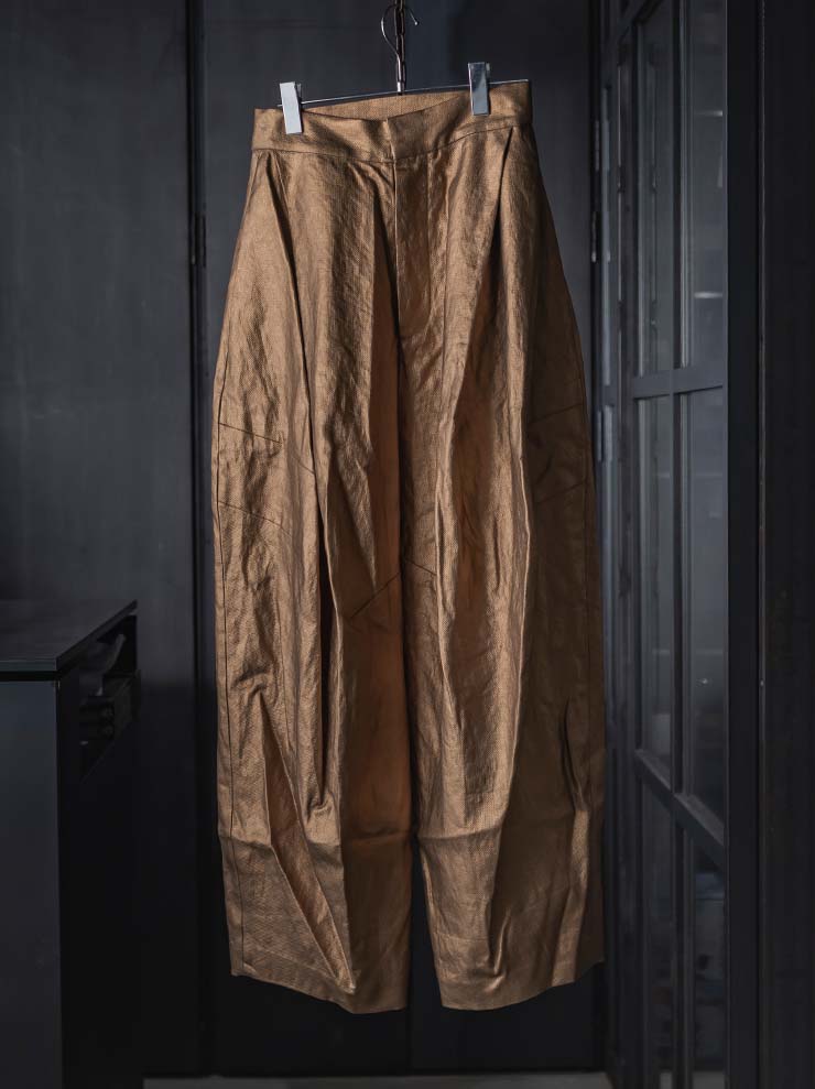 UMA WANG<br> WOMENS TROUSER / GOLD