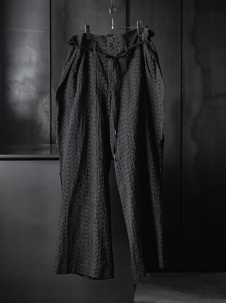 individual sentiments<br />UNISEX ラップワイドパンツ / BLACK