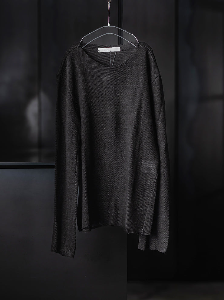 K’ANG <br>Unisex round neck pullover / OFF BLACK