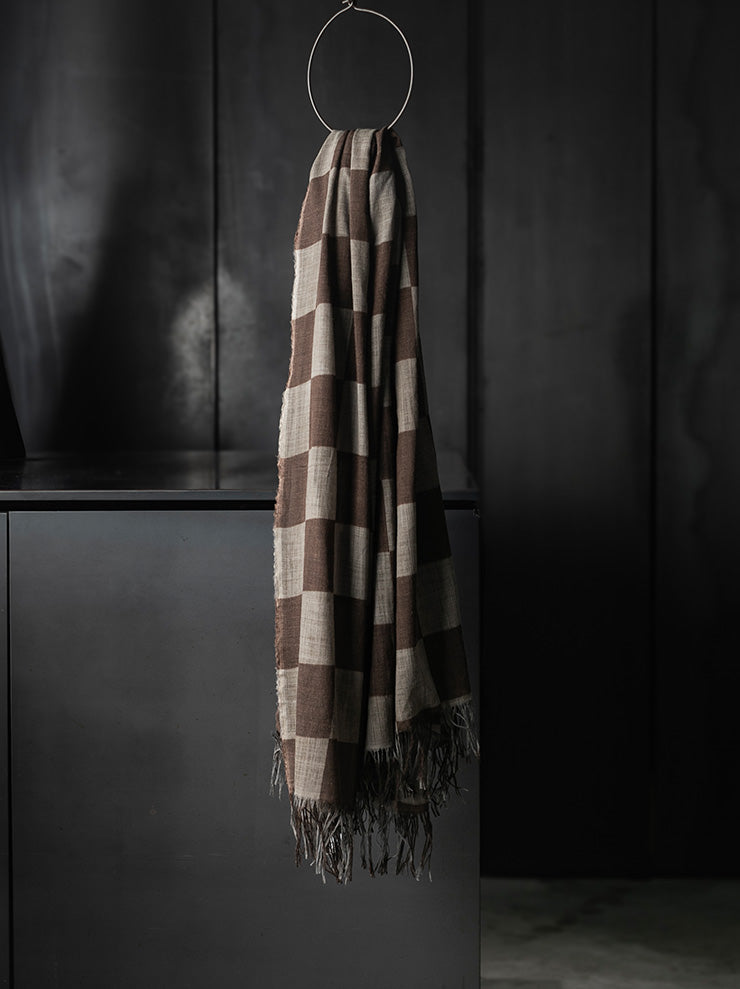 UMA WANG<br>SCARF / MUSTARD/ TAN