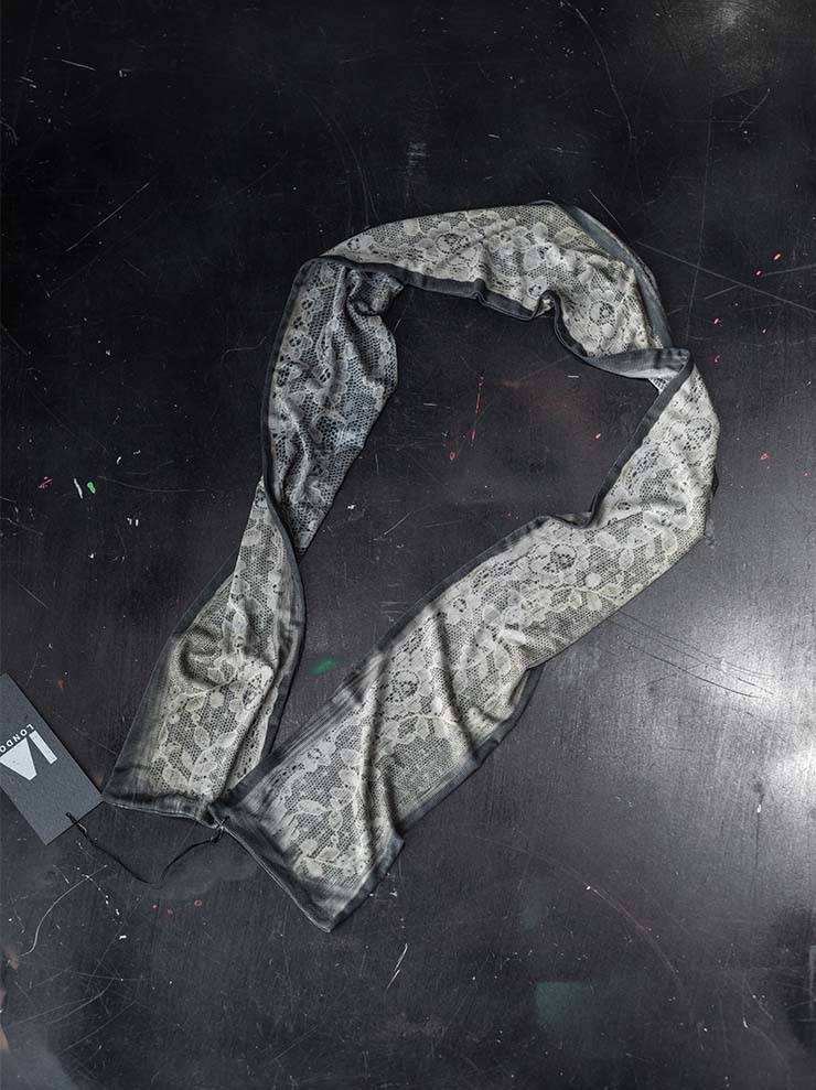 IA LONDON<br>MINI MESH SCARF / LACE PRINT