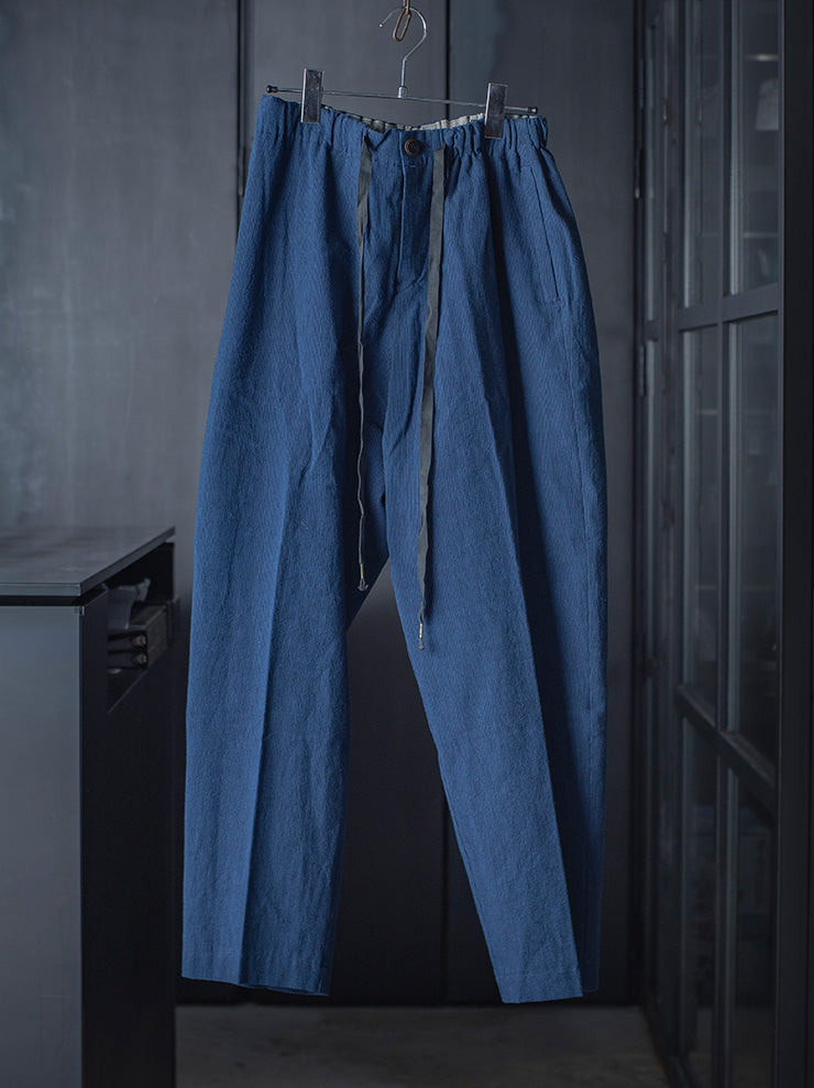 individual sentiments<br> UNISEX Elastic waist easy trousers / indigo blue