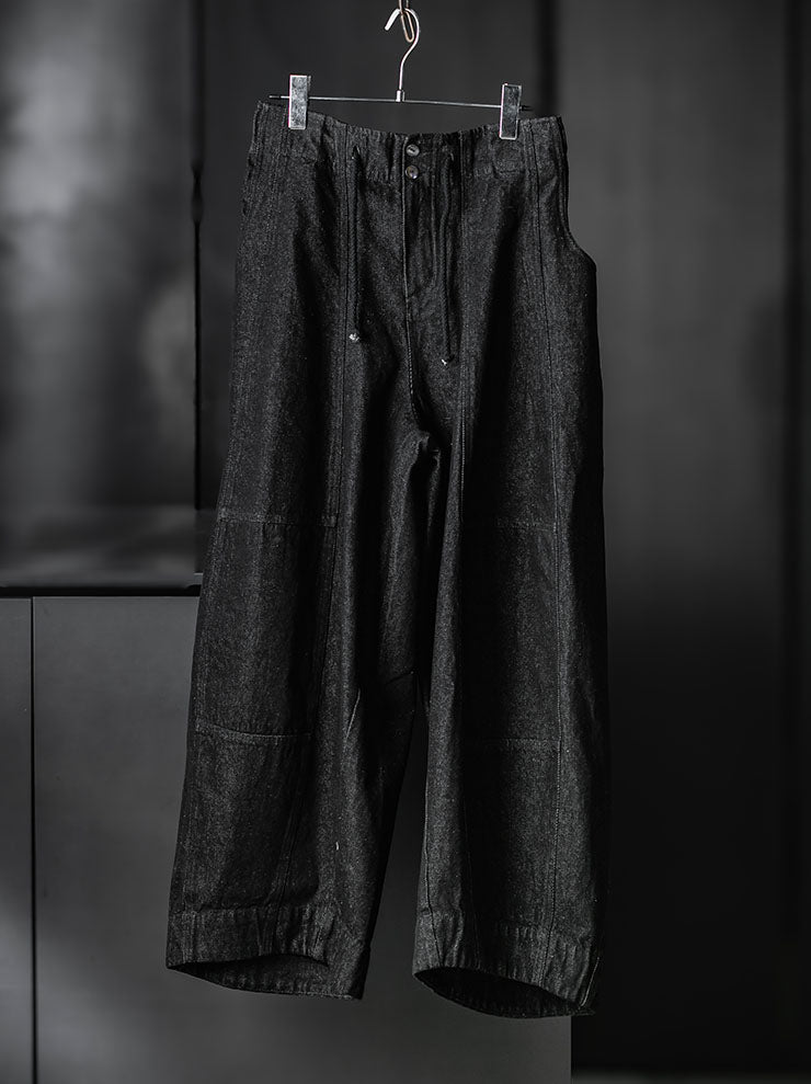 GATHERING<br>UNISEX FISHERMAN PANT / BLACK