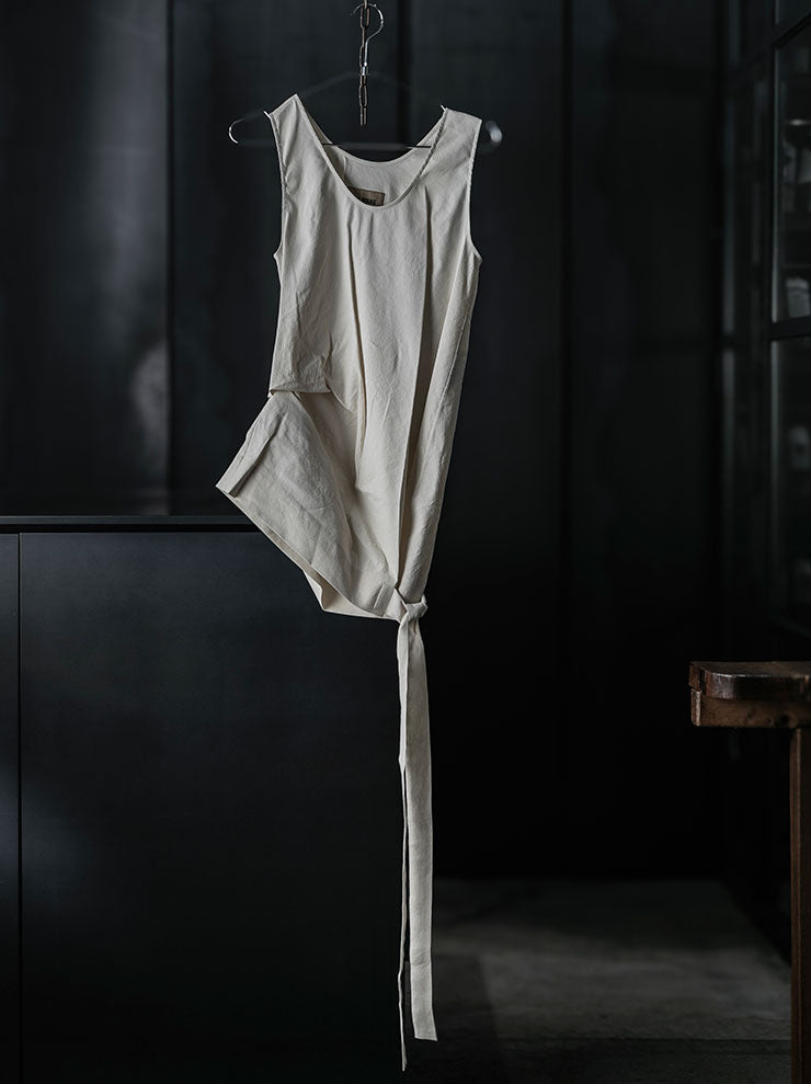 UMA WANG<br>WOMENS TARA TOP / OFF WHITE