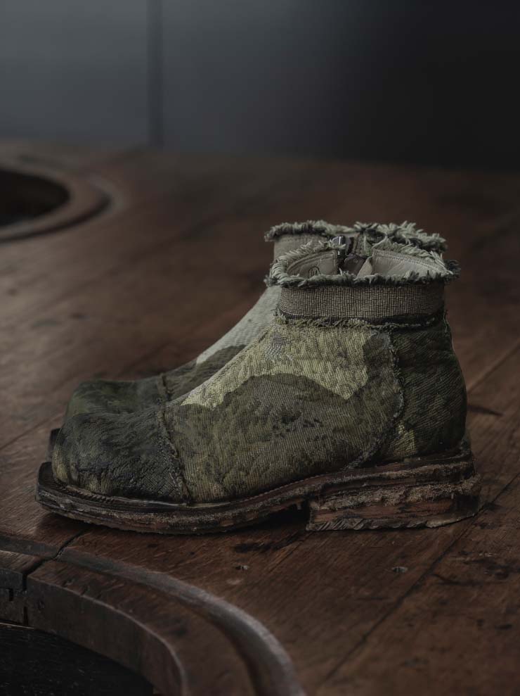MATTHIAS WINKLER<br> WOMENS Gobelin shoes Bruch / Green &amp; Brown
