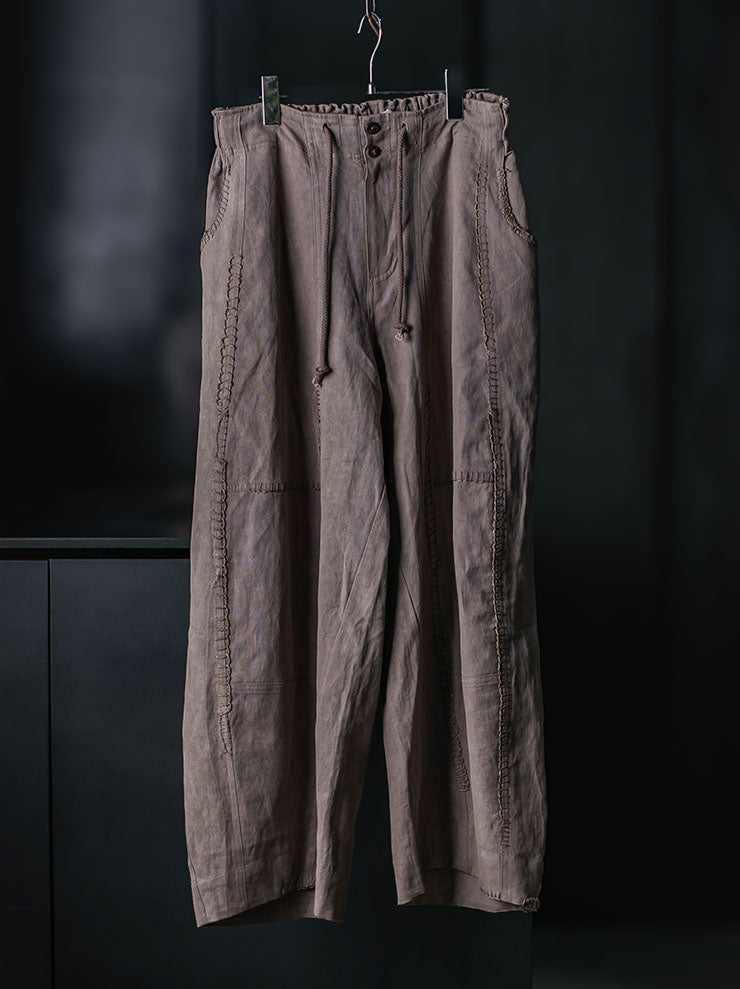 GATHERING<br>UNISEX FISHERMAN PANT / BROWN CLAY
