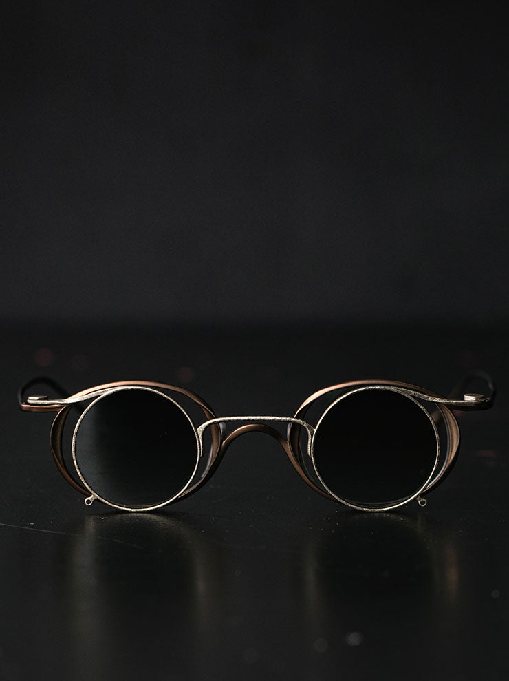 RIGARDS × ZIGGY CHEN Titanium Frame Sunglasses / Light Bronze x Gold /