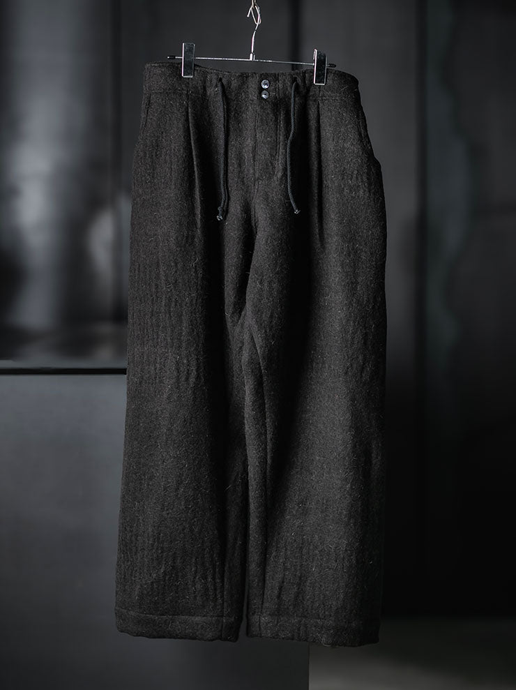 GATHERING<br>UNISEX FARMER PANT / BLACK BROWN
