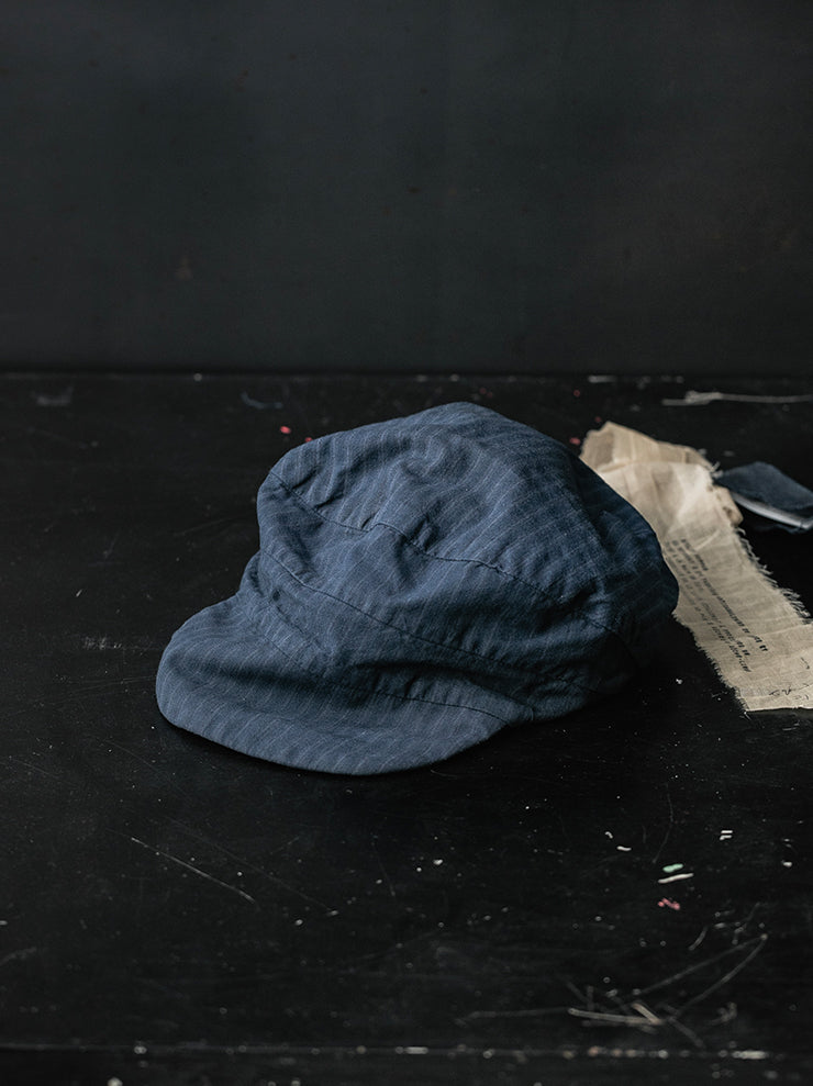ATELIER SUPPAN<br>CAP blue stripes / E26-70