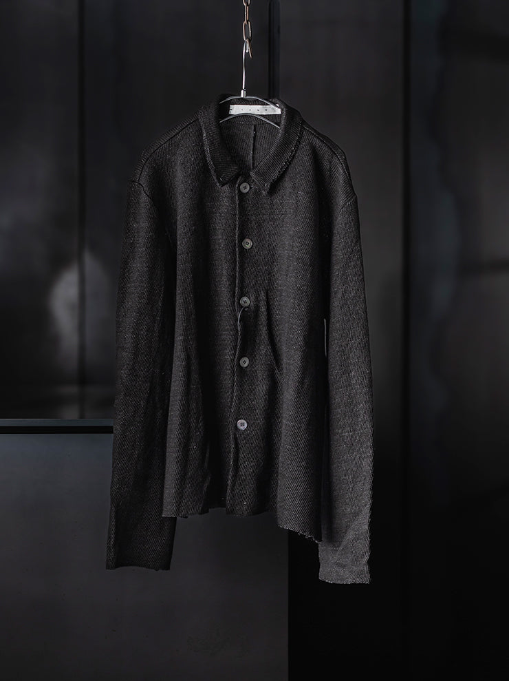 K’ANG <br>Unisex jersey cardigan / OFF BLACK