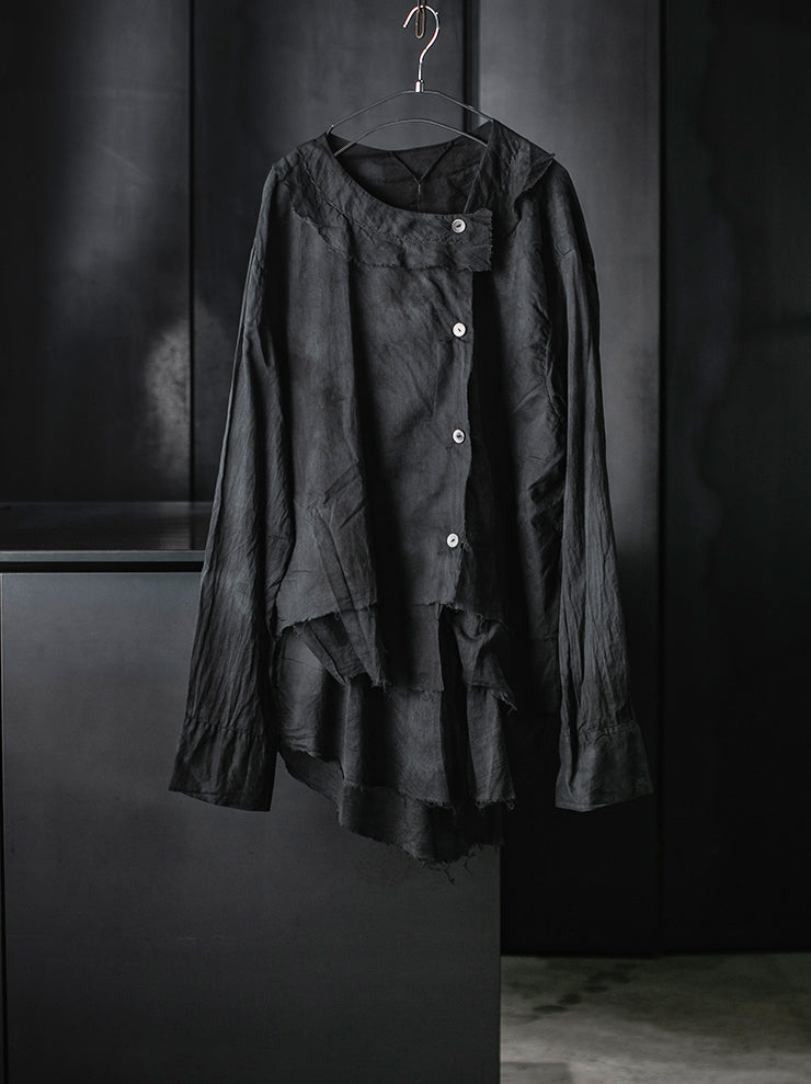 ATELIER SUPPAN<br>WOMENS Torn SHIRT long sleeve / E26-54