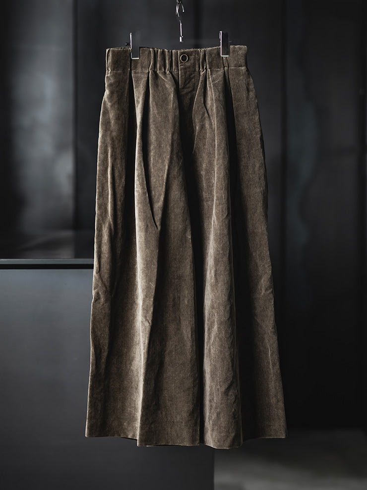 UMA WANG<br>WOMENS VELVET TROUSERS / MUSTARD