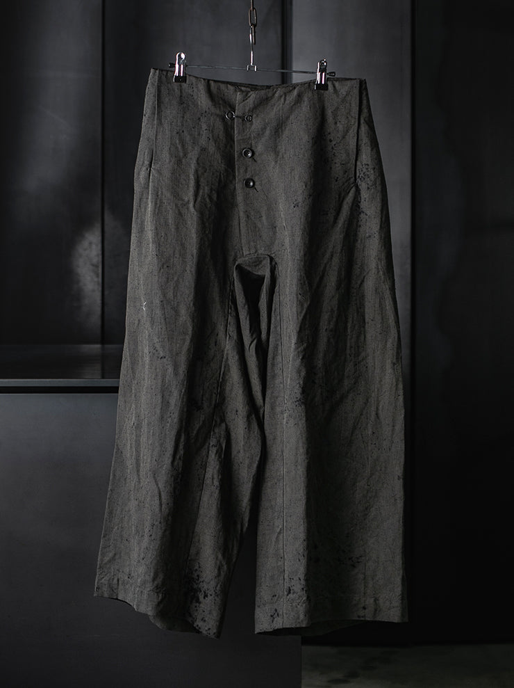 ATELIER SUPPAN<br>UNISEX large round hook Bluegreen TROUSERS / E26-09