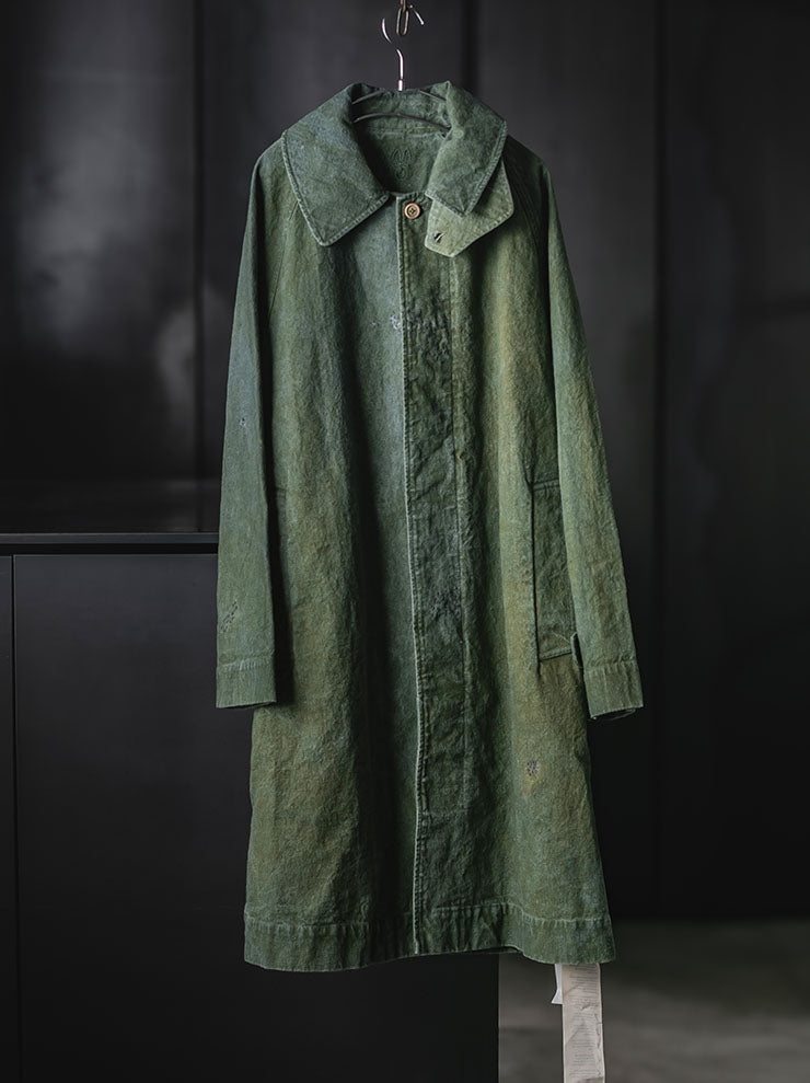 KINYAN LAM<br>UNISEX Natural Dye Raglan Sleeves Coat / GREEN