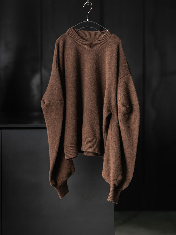 UMA WANG<br>WOMENS SQUARE SLV TOP / DARK MUSTARD