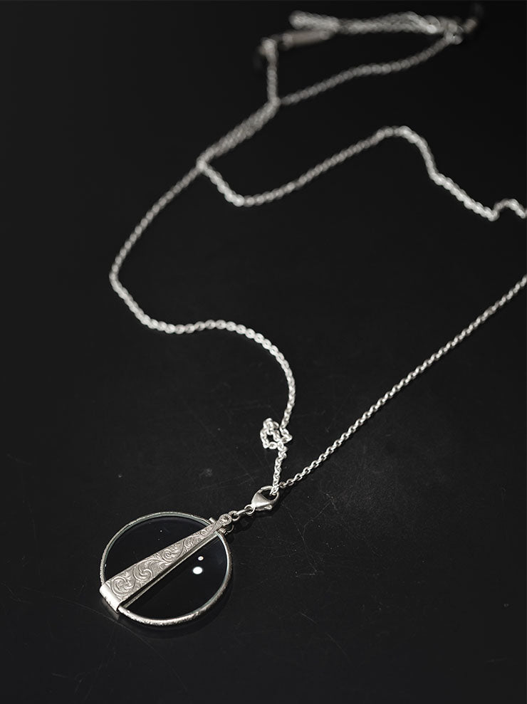 RIGARDS<br/>STERLING SILVER EXTENDABLE MAGNIFYING LOUPE NECKLACE / SILVER / AT011AG