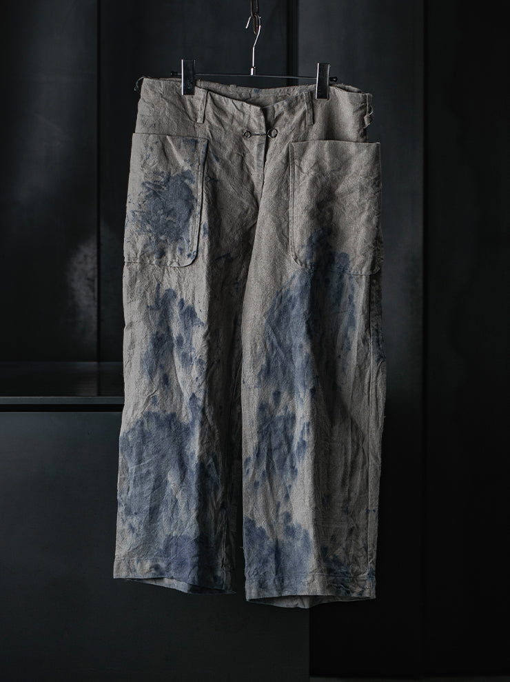 ATELIER SUPPAN<br>WOMENS TROUSERS with blue color stains  / E26-43