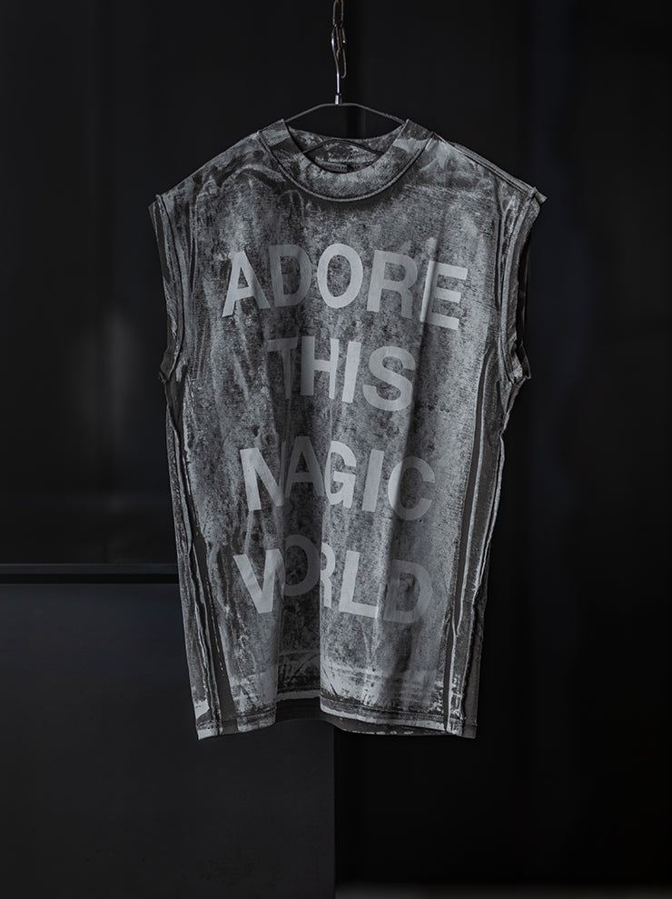SIMEON FARRAR<br />UNISEX オーバーサイズタンクトップ / GREY PAINT