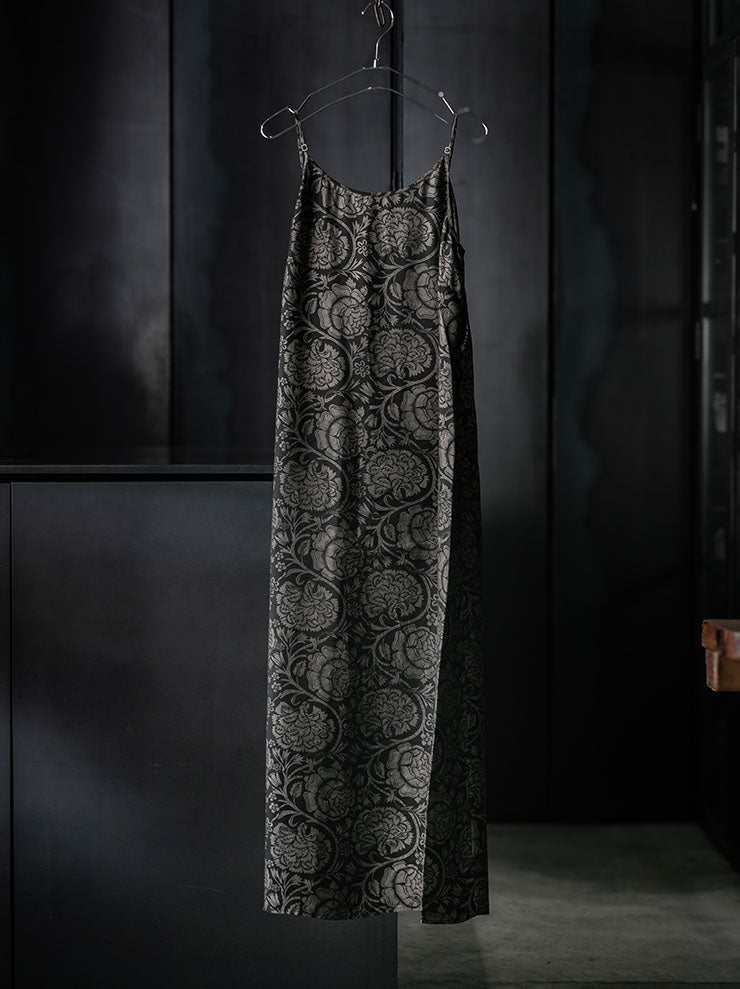 UMA WANG<br>WOMENS ANAYA DRESS / BLACK×TAN