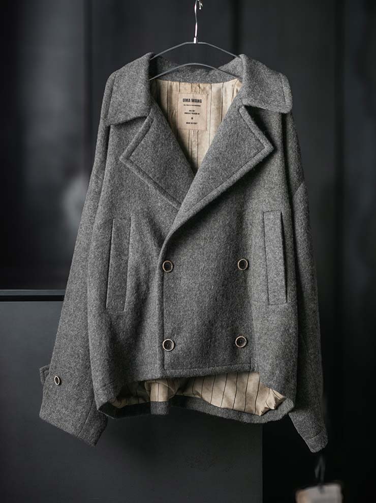 UMA WANG<br>MENS JULI JACKET / GREY