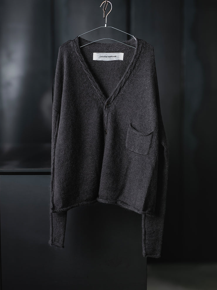 individual sentiments<br>UNISEX ニットカーディガン / medium gray