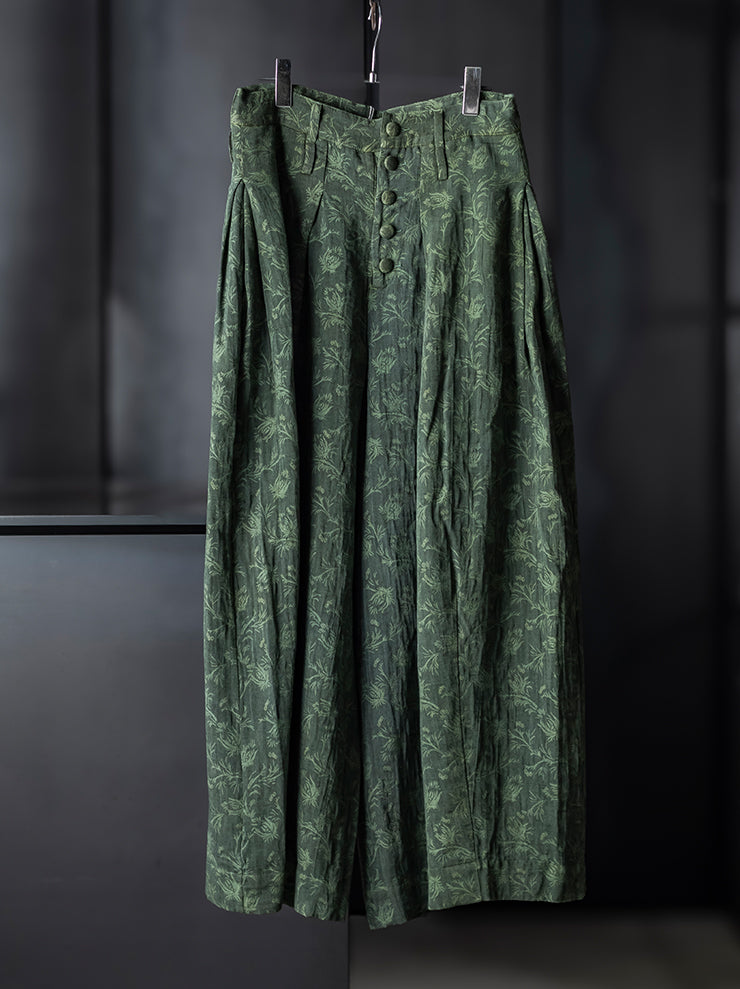 KINYAN LAM<br>WOMENS ナチュラルダイジャガードバルーントラウザー / GREEN
