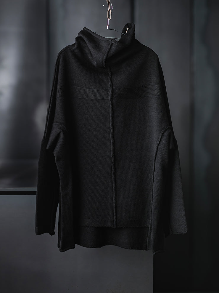individual sentiments<br>UNISEX ルーズシルエットハイネックニット / black