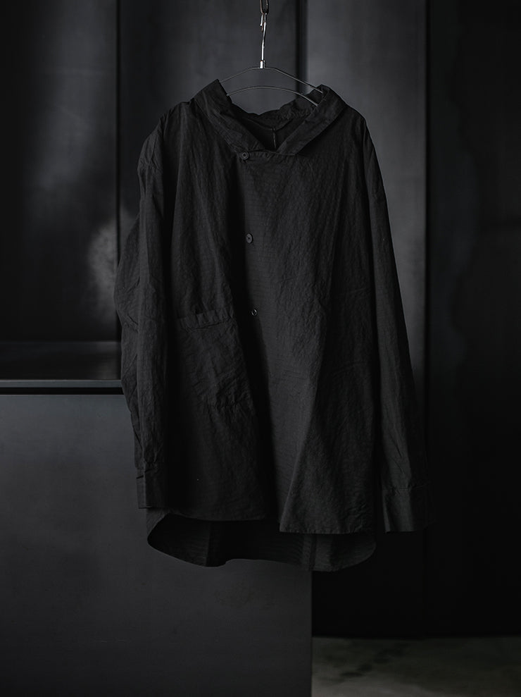 ATELIER SUPPAN<br>MENS Shirt Jacket black stripes / E26-16