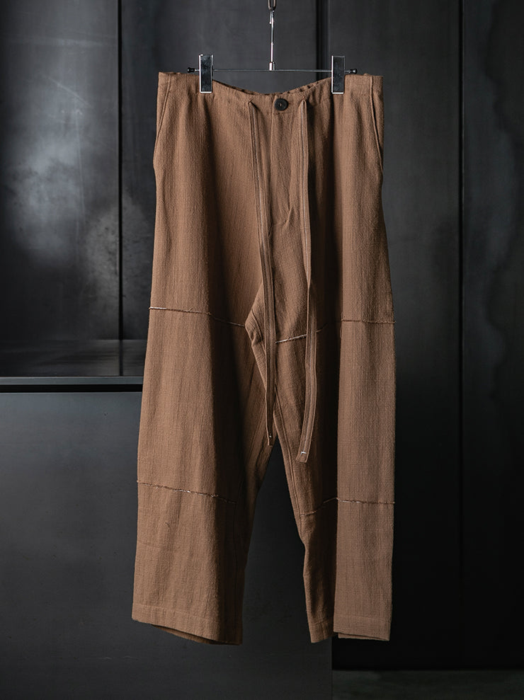 WRIGHT + DOYLE<br>UNISEX HAYTOR TROUSERS / OCHRE PINSTRIPE