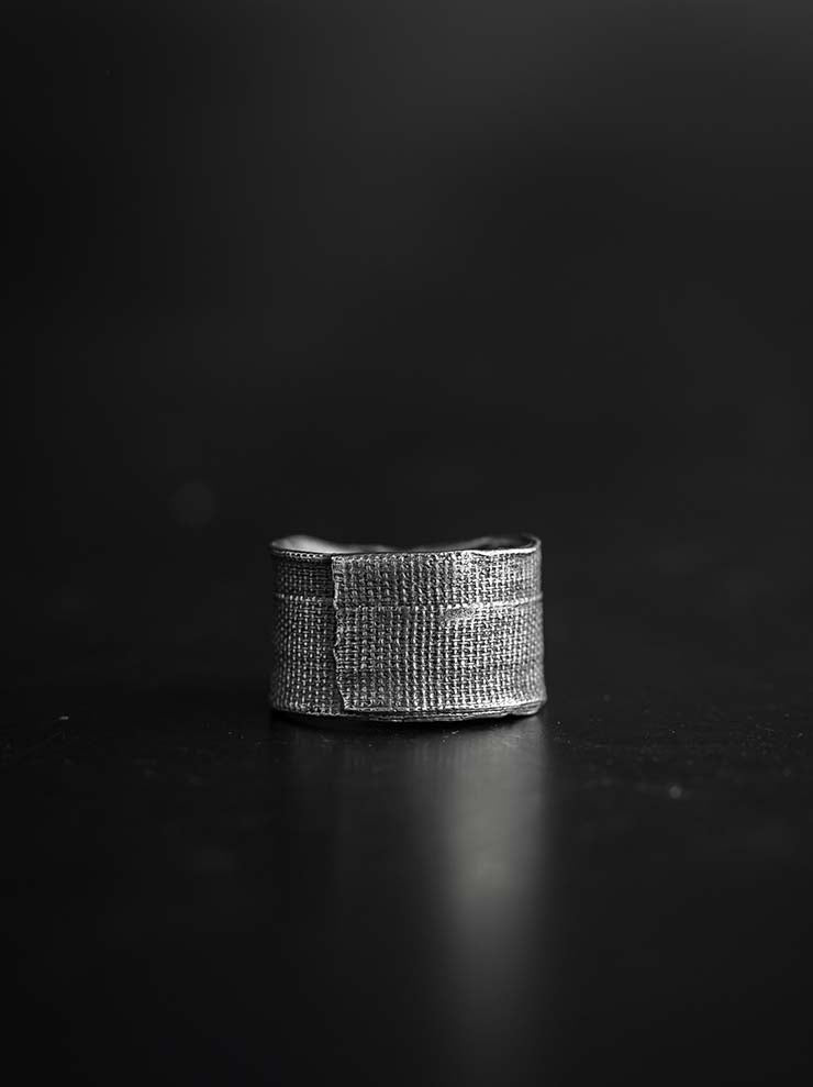 DETAJ<br> / 2-BANDAGE SILVER RING / 2-VTGR02 / VINTAGE SILVER