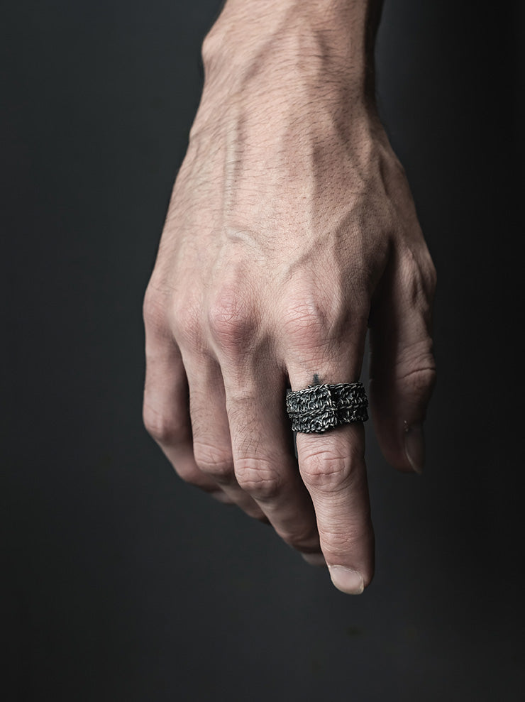 DETAJ<br> / BRAID SILVER RING / 26RE-A-R10