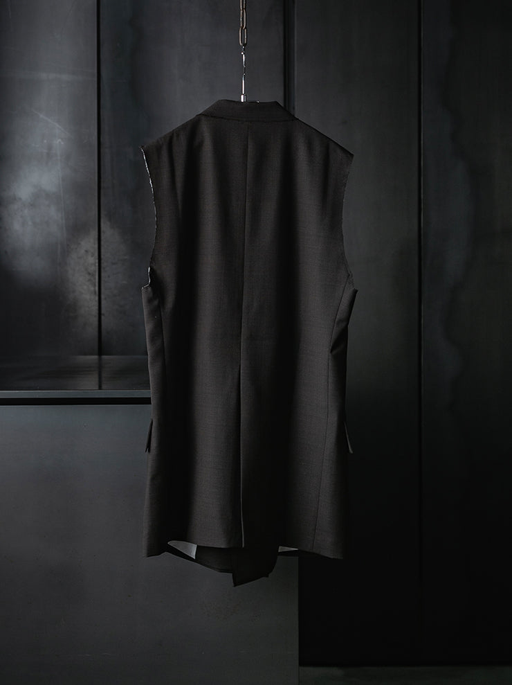WRIGHT + DOYLE<br>UNISEX HARTON VEST / CACAO CHECK