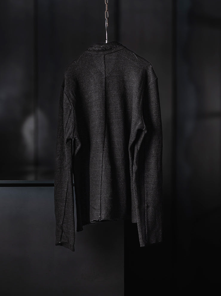 K’ANG <br>Unisex jersey cardigan / OFF BLACK